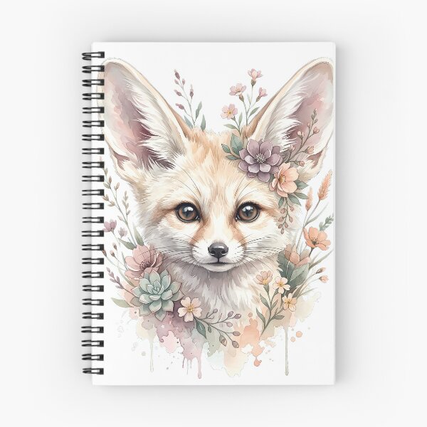Item preview, Cute Baby Fox Watercolor Art | Floral Woodland Fox Illustration | Cottagecore Animal Design designed and sold by ZenAnimeWearz.