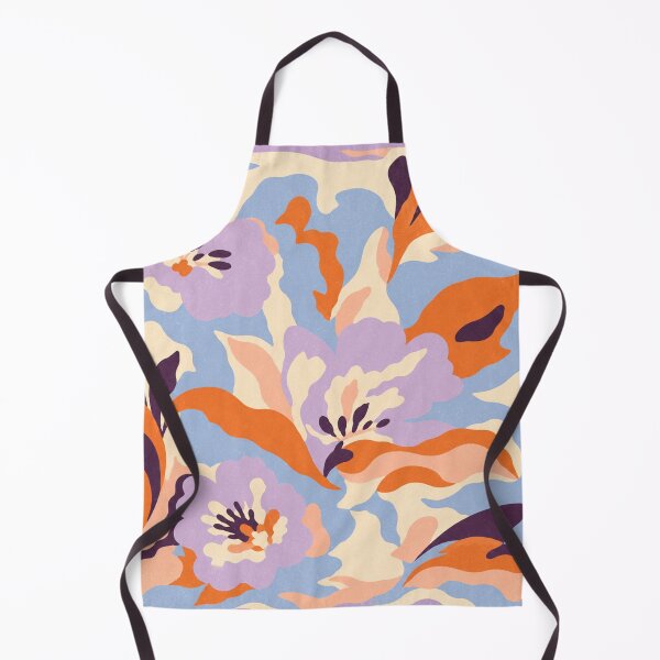 Item preview, Orange Lavender Botanical Pattern designed and sold by trajeado14.