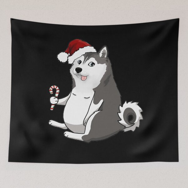 Item preview, husky christmas Meme, husky christmas Stickers designed and sold by Manga Anime 2023 ★★★★★.