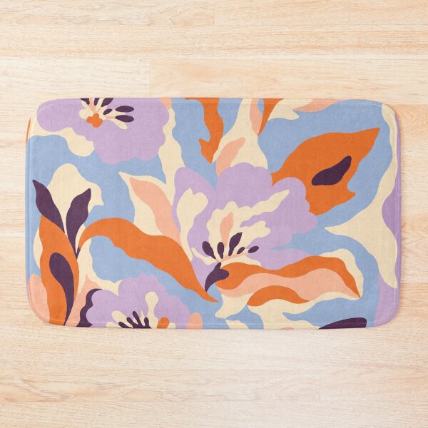 Item preview, Orange Lavender Botanical Pattern designed and sold by trajeado14.