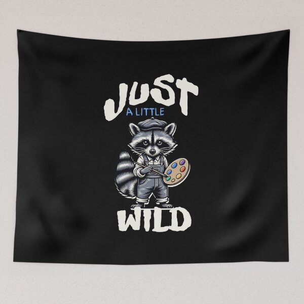 Item preview, Just Wild Cute Raccoon Humor Soft Heart Animal Quote Smile Comfort Colors Adult Heavyweight designed and sold by stylboutique.