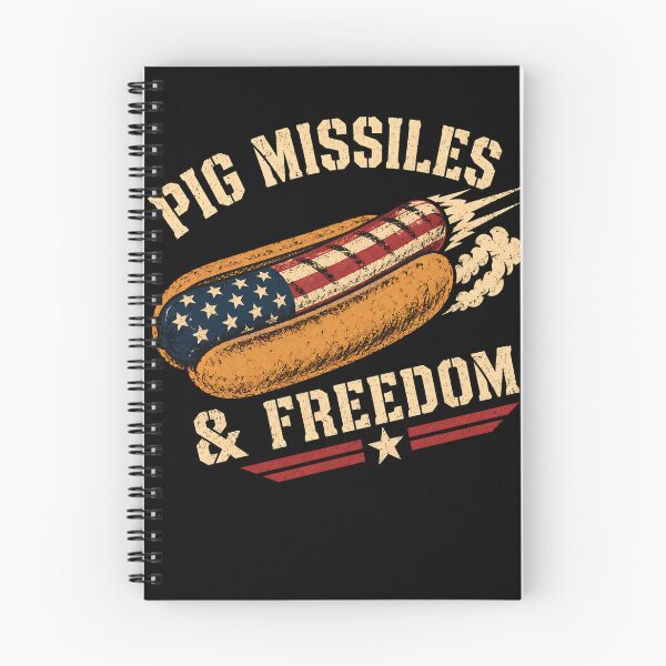 Item preview, Pig Missiles and Freedom 4th of July Patriotic Hot Dog Funny designed and sold by clothesy7.