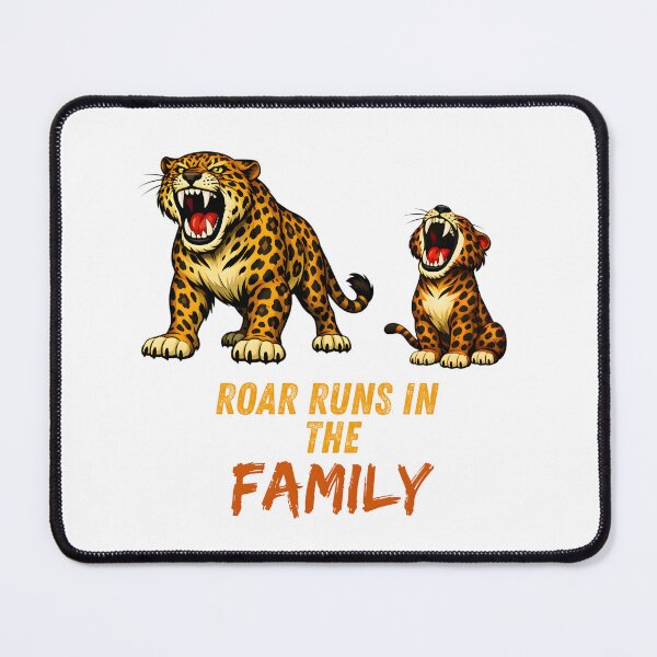 Item preview, Roar Runs in the Family – Leopard Father and Cub Illustration designed and sold by ROARSOME DESiGNS.