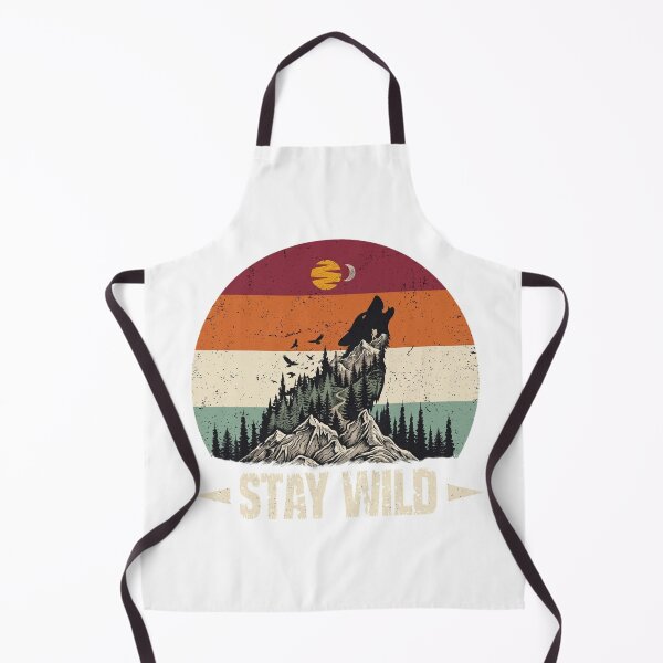 Item preview, Vintage Retro Mountain Wolf Howl - Stay Wild Design designed and sold by Shopeon Designs.