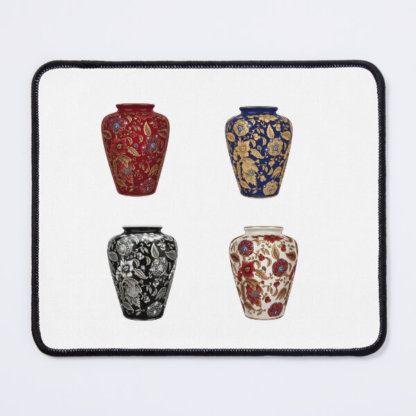 Item preview, Vintage Chinoiserie Ceramic Vase Collection Pattern designed and sold by Atlasoloji.