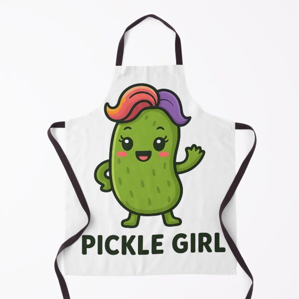 Item preview, Pickle Girl – Cute Kawaii Pickle Character | Funny Pickle Lover Sticker & T-Shirt designed and sold by Basma Designs | Funny Shirts, Stickers & Mugs.