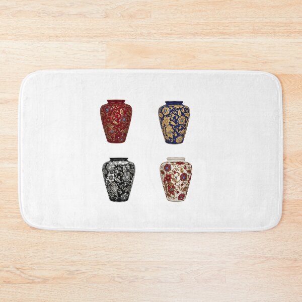 Item preview, Vintage Chinoiserie Ceramic Vase Collection Pattern  designed and sold by Atlasoloji.