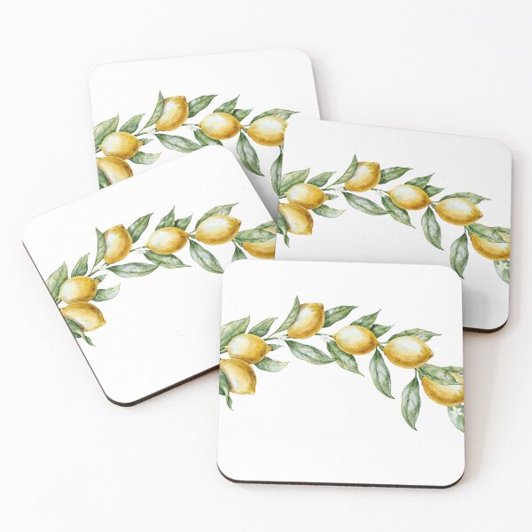 Item preview, Watercolor Lemon Garland With Blossoms designed and sold by Alisles.