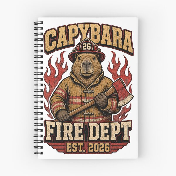 Item preview, Capybara Fire Department Funny Firefighter Squad designed and sold by VisualArtsOasis.