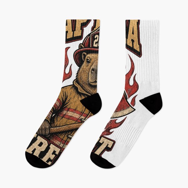 Item preview, Capybara Fire Department Funny Firefighter Squad designed and sold by VisualArtsOasis.