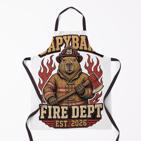 Item preview, Capybara Fire Department Funny Firefighter Squad designed and sold by VisualArtsOasis.