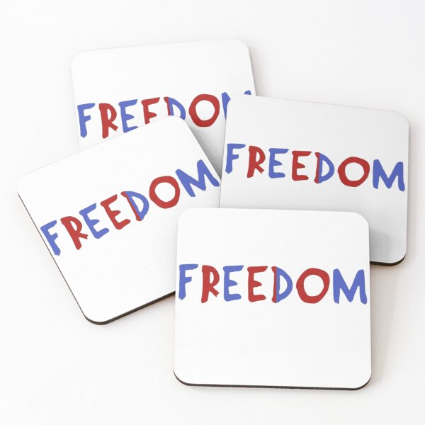Item preview, Freedom Patriotic Typography Red and Blue Hand-Painted Design designed and sold by haitrieuic96.