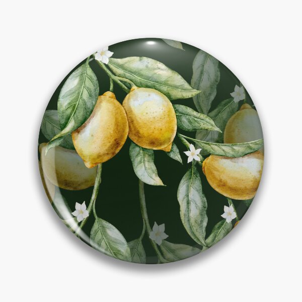 Item preview, Watercolor Lemon Pattern Dark Green designed and sold by Alisles.