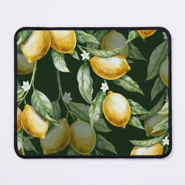 Item preview, Watercolor Lemon Pattern Dark Green designed and sold by Alisles.