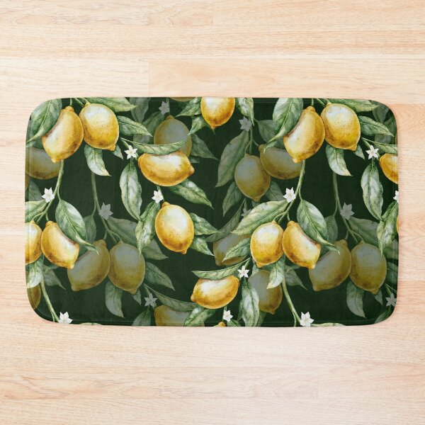 Item preview, Watercolor Lemon Pattern Dark Green designed and sold by Alisles.