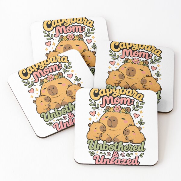 Item preview, Capybara Mom Unbothered Attitude Funny designed and sold by VisualArtsOasis.