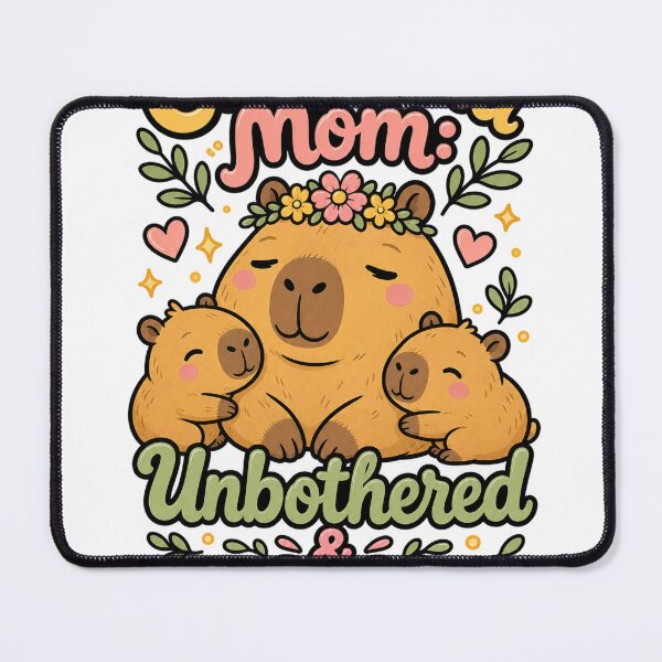 Item preview, Capybara Mom Unbothered Attitude Funny designed and sold by VisualArtsOasis.