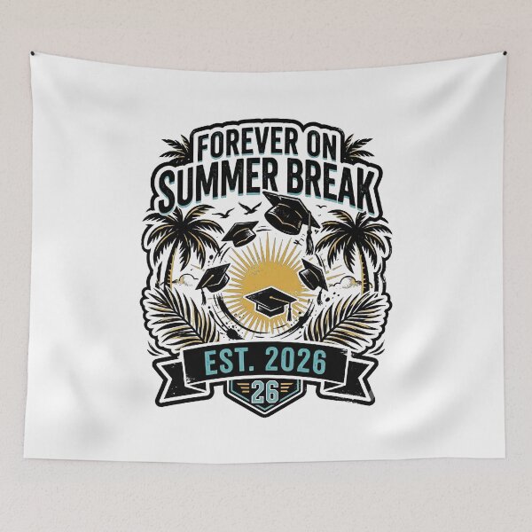 Item preview, Forever On Summer Break Est 2026 Funny Retro Class Of 2026 Graduate designed and sold by get55shirt.