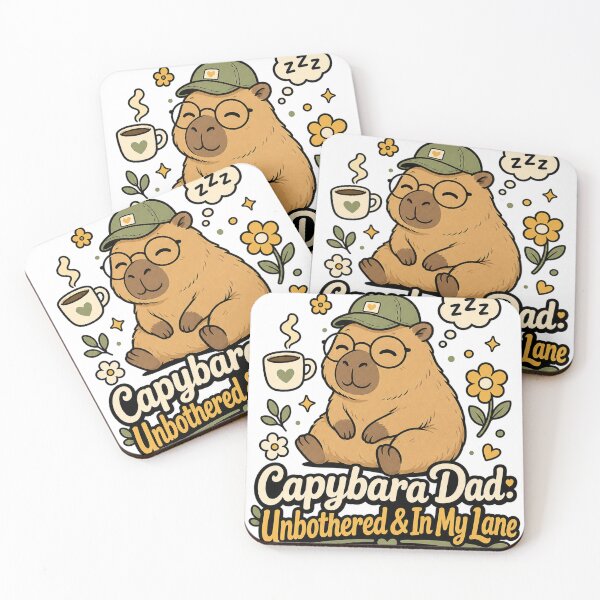 Item preview, Capybara Dad Unbothered Chill Vibes Funny designed and sold by VisualArtsOasis.