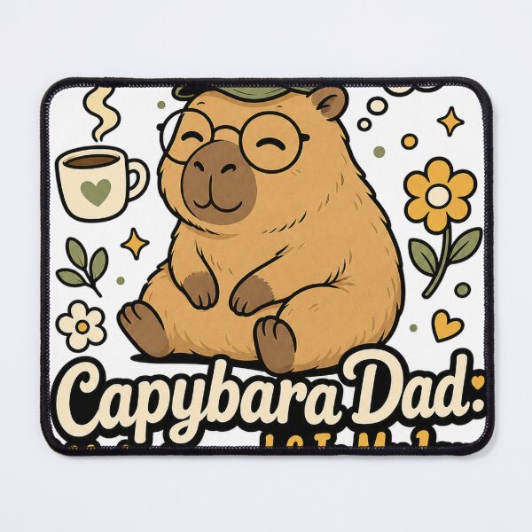 Item preview, Capybara Dad Unbothered Chill Vibes Funny designed and sold by VisualArtsOasis.