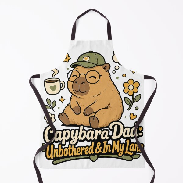 Item preview, Capybara Dad Unbothered Chill Vibes Funny designed and sold by VisualArtsOasis.