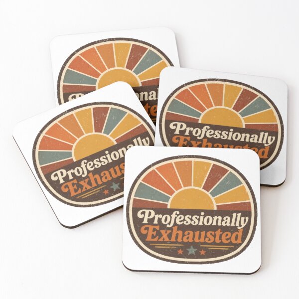Item preview, Professionally Exhausted Retro Office Humor designed and sold by AvanasShop.