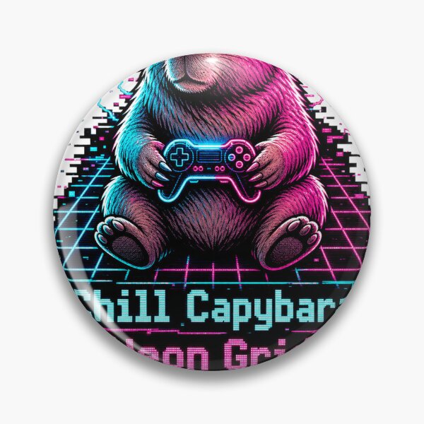 Item preview, Capybara Gamer Cyberpunk Chill Vibes Design designed and sold by VisualArtsOasis.