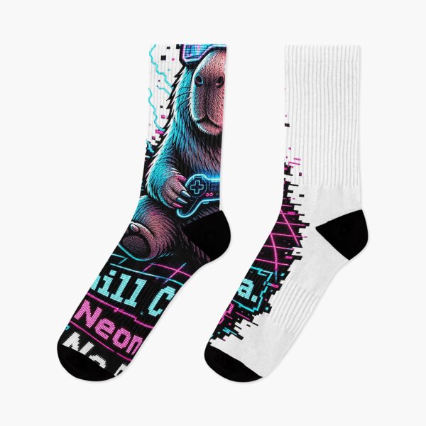 Item preview, Capybara Gamer Cyberpunk Chill Vibes Design designed and sold by VisualArtsOasis.