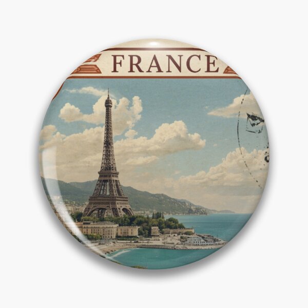 Item preview, Vintage France Postage Stamp – Eiffel Tower Antique Postal Design on Aged Paper designed and sold by Timeless Decor.