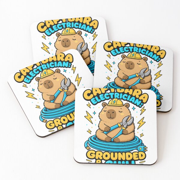 Item preview, Capybara Electrician Grounded Chill Vibe designed and sold by VisualArtsOasis.