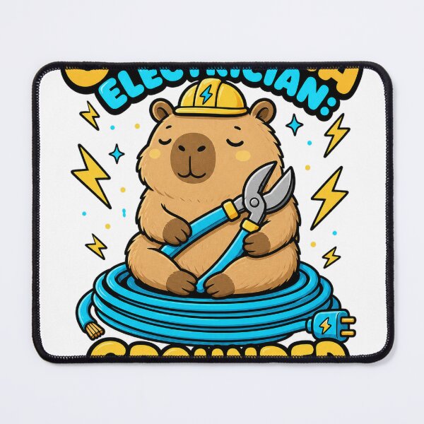 Item preview, Capybara Electrician Grounded Chill Vibe designed and sold by VisualArtsOasis.