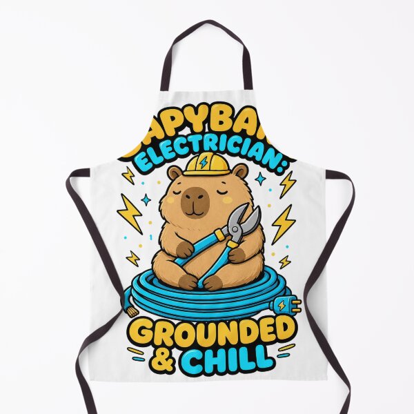 Item preview, Capybara Electrician Grounded Chill Vibe designed and sold by VisualArtsOasis.