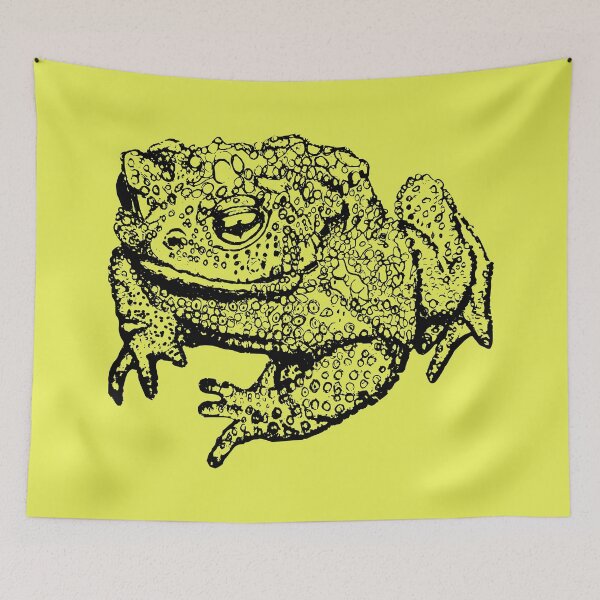 Item preview, Toad Thinking - (#E9F055) designed and sold by The Stippler Process.