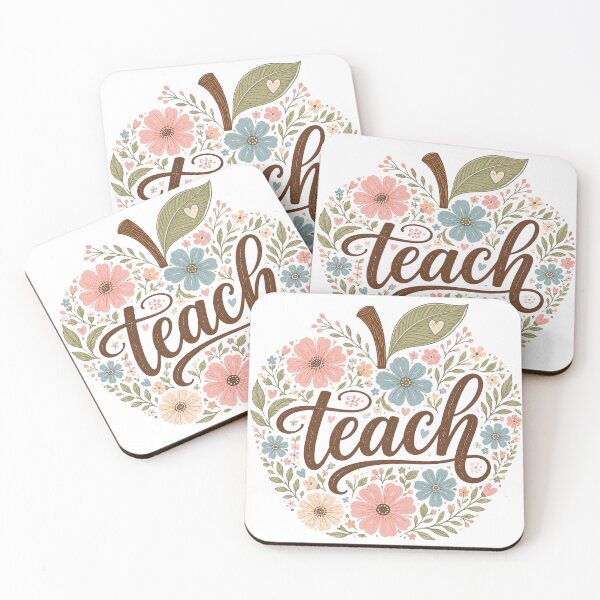 Item preview, Teach Floral Apple Botanical Teacher Appreciation Design designed and sold by LunaPixelStudio.