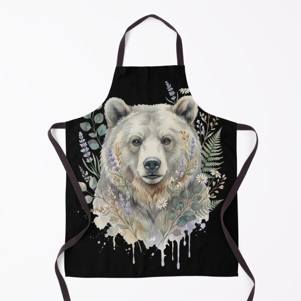 Item preview, Watercolor Bear with Wildflowers | Woodland Animal Floral Illustration | Cottagecore Nature Art designed and sold by ZenAnimeWearz.