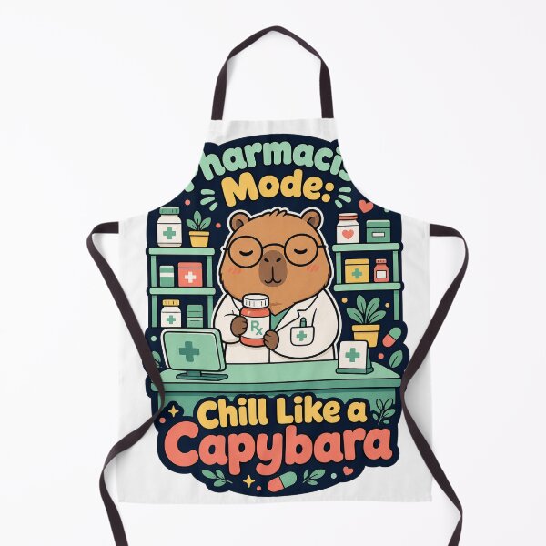 Item preview, Capybara Pharmacist Mode Chill Vibe Funny designed and sold by VisualArtsOasis.
