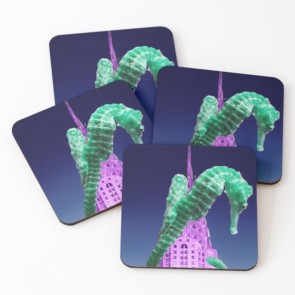 Item preview, a seahorse entwining the Empire State Building designed and sold by Tachiooon.