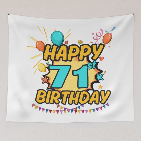 Item preview, Happy 71st Birthday Celebration Design designed and sold by variant designer.