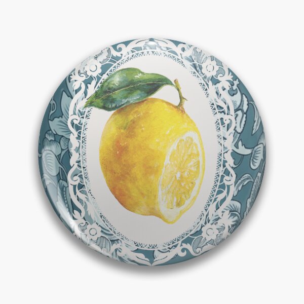 Item preview, Vintage Lemon in Ceramic Vase Blue China Art  designed and sold by Atlasoloji.