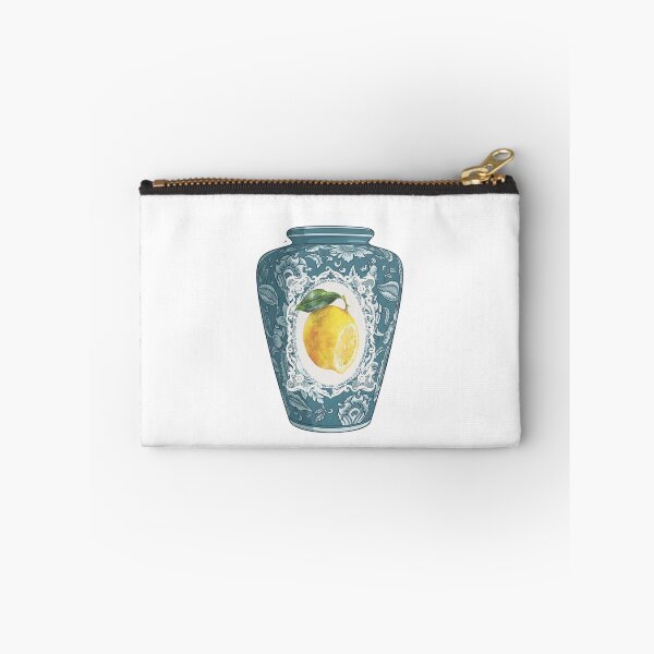 Item preview, Vintage Lemon in Ceramic Vase Blue China Art  designed and sold by Atlasoloji.