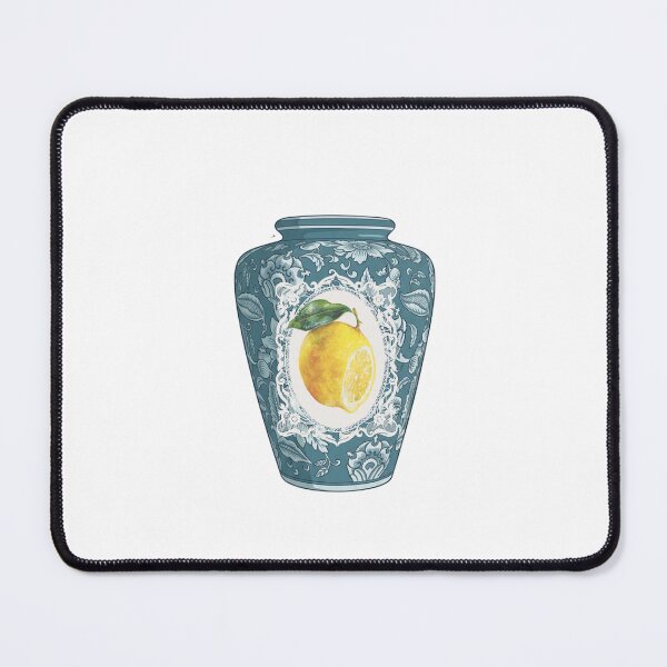 Item preview, Vintage Lemon in Ceramic Vase Blue China Art designed and sold by Atlasoloji.
