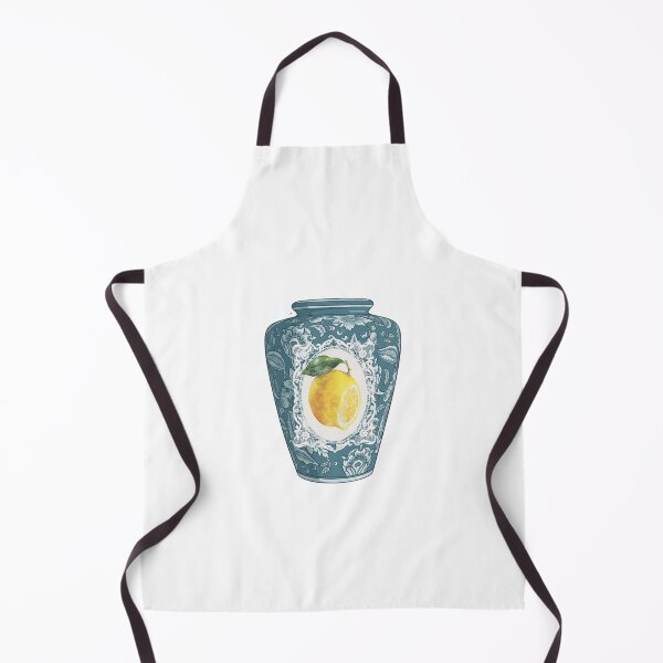 Item preview, Vintage Lemon in Ceramic Vase Blue China Art designed and sold by Atlasoloji.