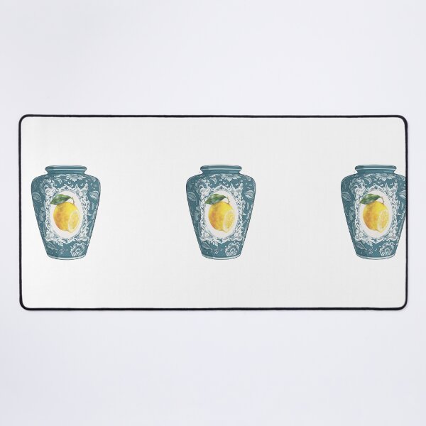 Item preview, Vintage Lemon in Ceramic Vase Blue China Art  designed and sold by Atlasoloji.