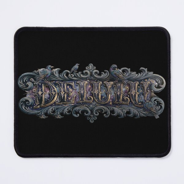 Item preview, DELULU Vintage Typography | Ornate Blue Baroque Lettering | Trendy Gen Z Quote designed and sold by folskullyz.