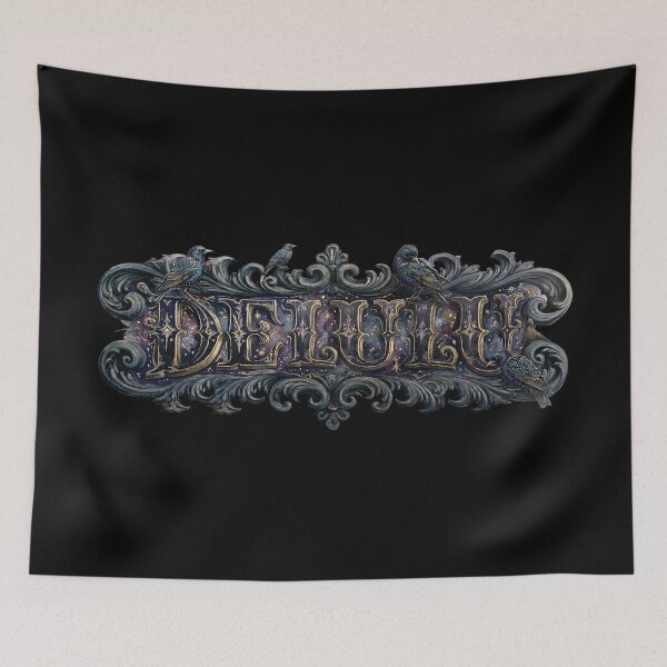 Item preview, DELULU Vintage Typography | Ornate Blue Baroque Lettering | Trendy Gen Z Quote  designed and sold by folskullyz.
