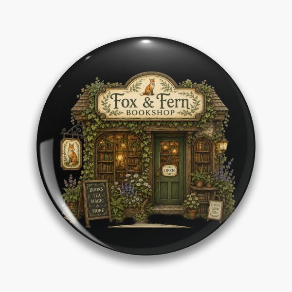 Item preview, Fox & Fern Bookshop | Cozy Cottagecore Bookstore | Whimsical Woodland Reader Design designed and sold by MrDev.