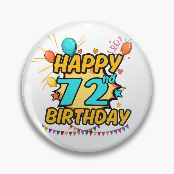 Item preview, Happy 72nd Birthday Fun Design designed and sold by variant designer.