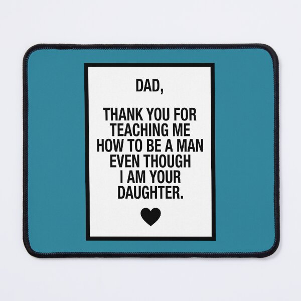 Item preview, Funny Father's Day Card Daughter Gift | Dad Thank You For Teaching Me To Be A Man | Sarcastic Minimalist Quote designed and sold by SergioMiklos.