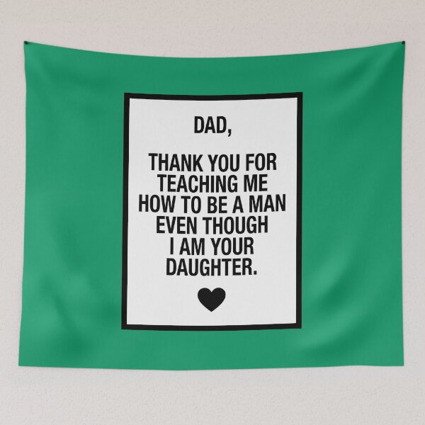 Item preview, Funny Father's Day Card Daughter Gift | Dad Thank You For Teaching Me To Be A Man | Sarcastic Minimalist Quote designed and sold by SergioMiklos.