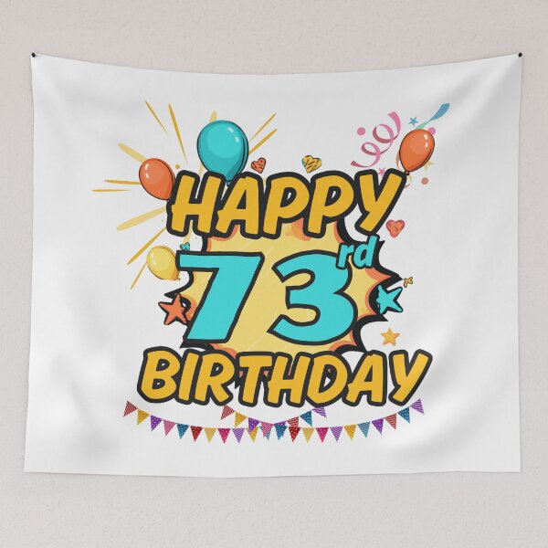 Item preview, Happy 73rd Birthday Party Design designed and sold by variant designer.